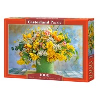 1000 Весенние цветы в зеленой вазе, арт.C-104567