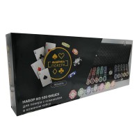 Премиум-набор для покера из 500 фишек с номиналом в кожаном кейсе
